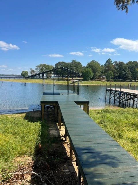 Painted dock walkway on a recent job